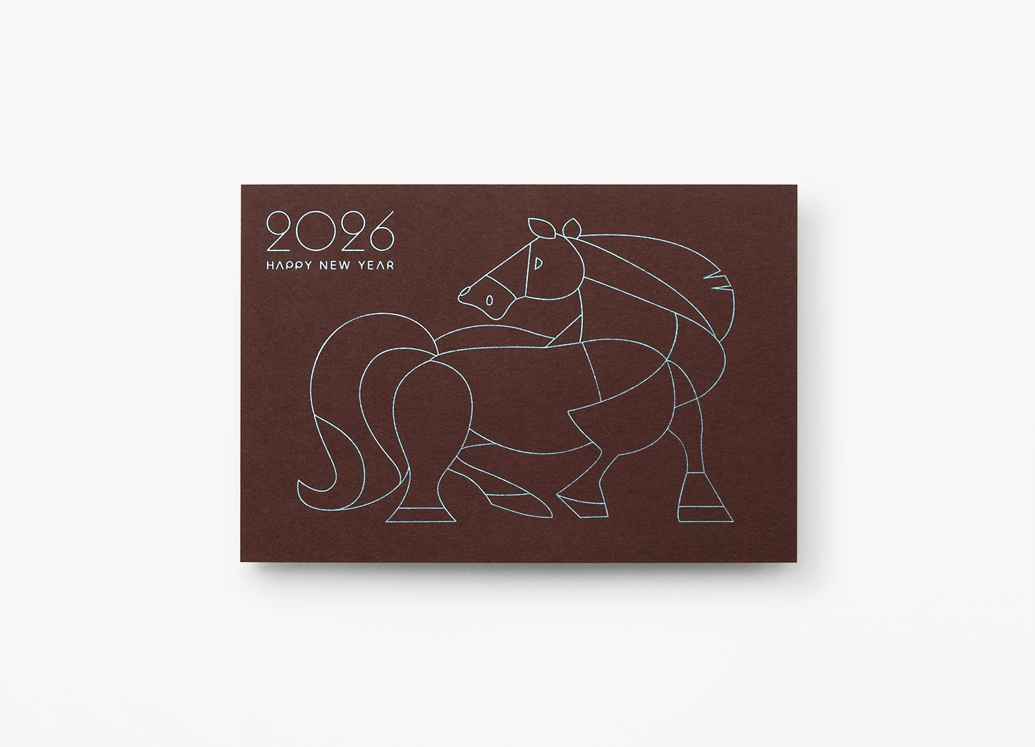 【年賀状】ビオトープ（ワインレッド）× フレッシュウォーター箔